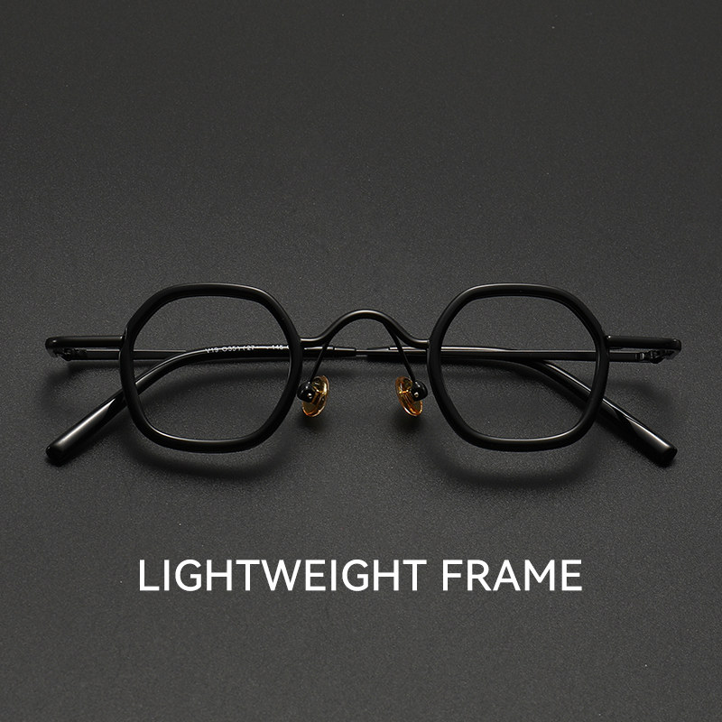 高度近视设计眼镜男款超轻纯钛厚边小脸方圆防蓝光眼睛带度数框架