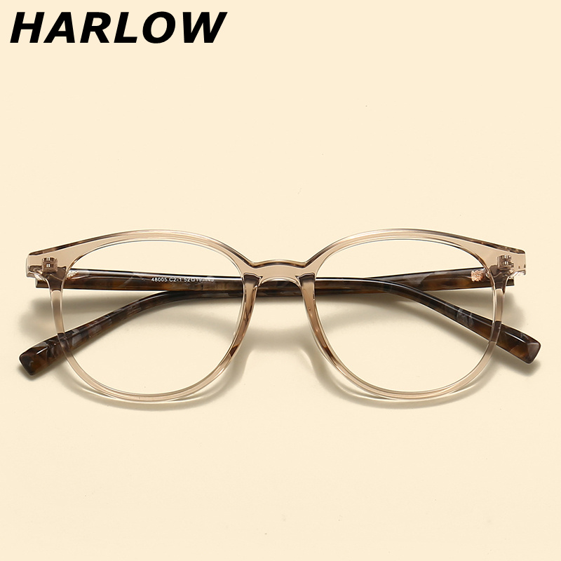Harlow圆脸复古近视度数潮眼镜架