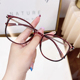红色眼镜近视可配度数女高级感大脸专用素颜大框显脸小潮眼睛框架