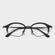 150mm黑色大码 加宽痞帅潮设计师半框眼镜近视可配度数 眼镜框男款