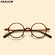 44小框高度数近视眼镜框可配镜片超轻茶色小圆形防蓝光眼睛框镜架