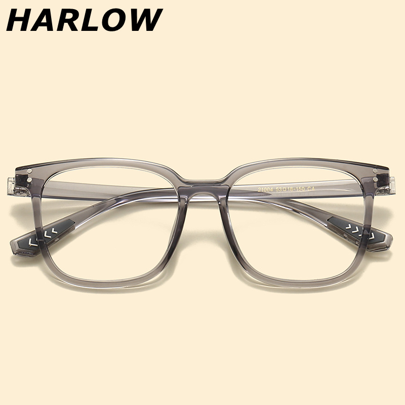 灰色tr90树脂一体成型近视眼镜框