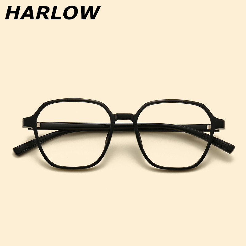 黑色眼镜框镜架男女装饰可配近视轻款复古全框TR90方框日系眼镜架