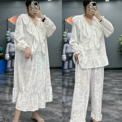 金丝绒睡裙睡衣女秋冬