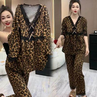 家居服加绒保暖宽松秋冬大码睡衣