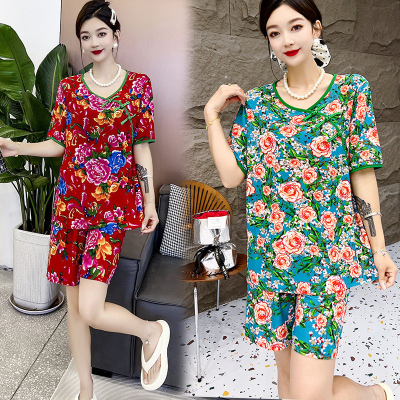 速干面料大码家居服女夏季
