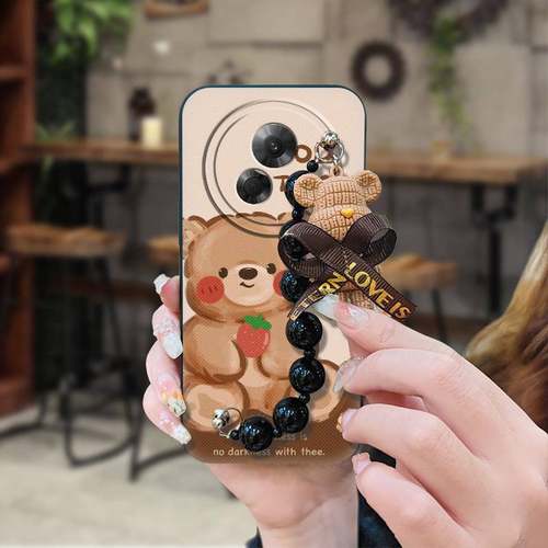 适用魅族Lucky08手机壳质感液态硅胶可爱个性情侣黑珍珠挂饰新款