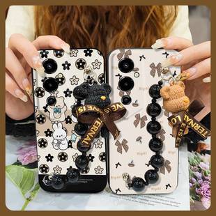 传音LG8n手机壳质感简约情侣小熊手链散热 Pro 适用Tecno Pova4