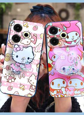 适用Tecno Pova6 Neo手机壳流沙新款可爱散热卡通液态搞怪青春