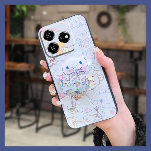 适用中兴V60 4G/Axon60 4G手机壳男女款透明流沙防尘情侣创意