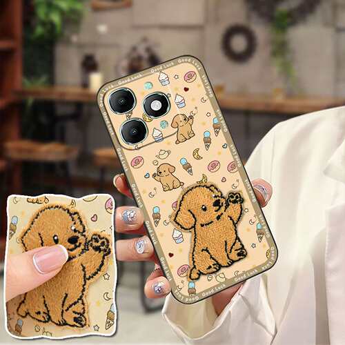 适用itel A90手机壳男女款创意个性卡通趣味青春简约布贴刺绣3D