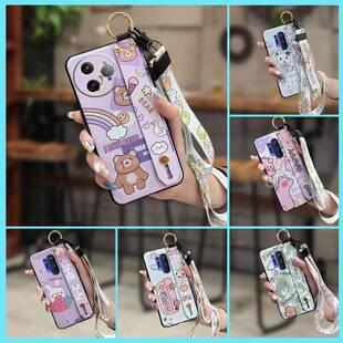 适用红米K80 Pro手机壳搞怪支架情侣简约腕带软壳散热可爱潮流