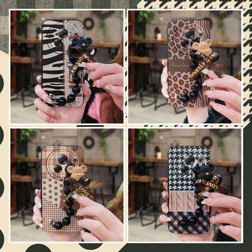 适用魅族Lucky08手机壳男女款小熊手链趣味新款情侣防尘创意简约