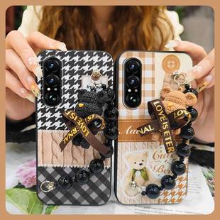 7代手机壳青春防尘质感简约小熊手链 索尼1 适用索尼Xperia1 vii