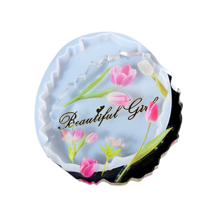 干花杯垫滴胶模具diy材料硅胶水晶ab树脂胶环氧树脂植物波浪磨具