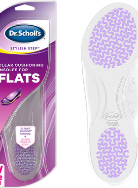 Dr.Scholl'ss爽j不累隐形无痕缓震高跟鞋休闲鞋硅胶女款七分鞋垫