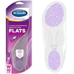 Dr.Scholl's爽j不累隐形无痕支撑足弓休闲鞋硅胶女款七分鞋垫