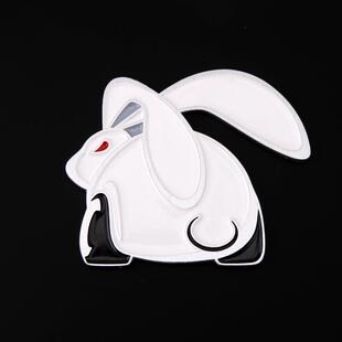 适用大众VW 车贴3D立体兔子车身金属车标MTM车标奥迪 GTI恶兔改装