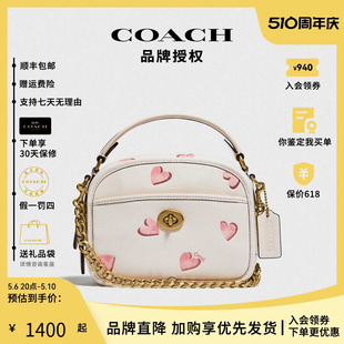 爱心印花单肩斜挎手提包 蔻驰女包时尚 C3920 COACH