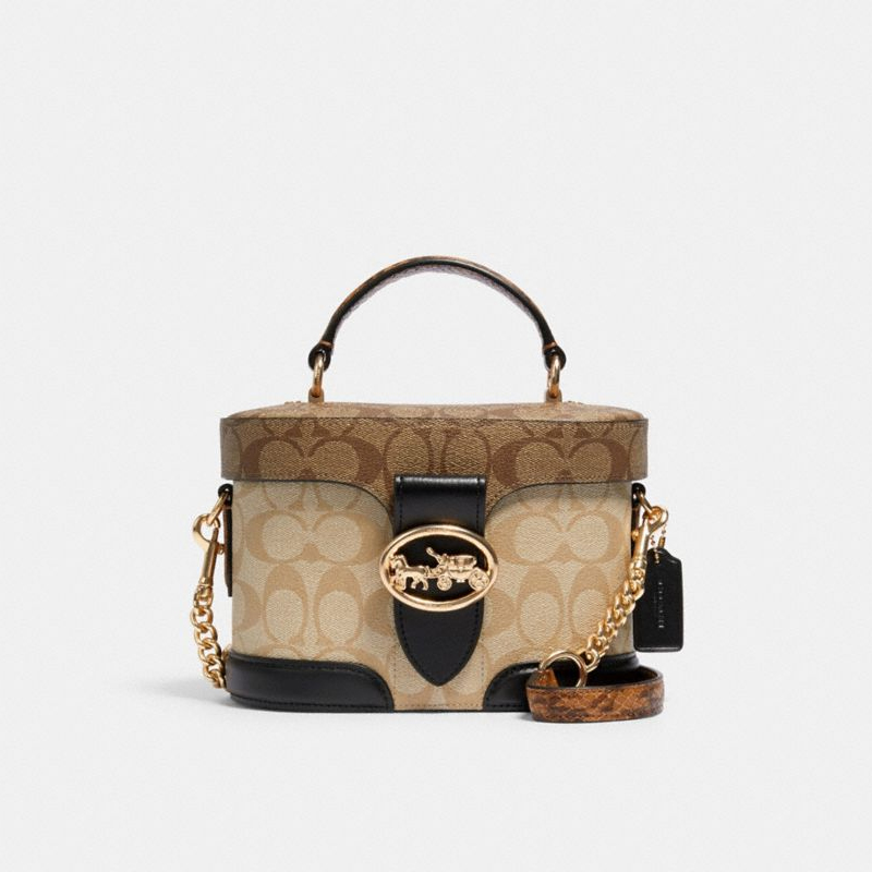 COACH潮流单肩斜挎盒子手提包