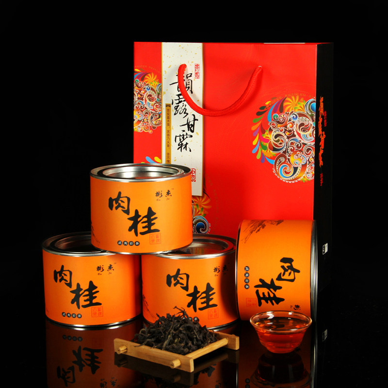 彬杰武夷山肉桂茶叶新春茶福建岩茶乌龙茶半岩清香中秋送礼茶4罐|msdalam kategori teh, Oolong (baru), teh lain - dari Buy2taobao.com untuk memberikan perkhidmatan ejen Taobao profesional membeli