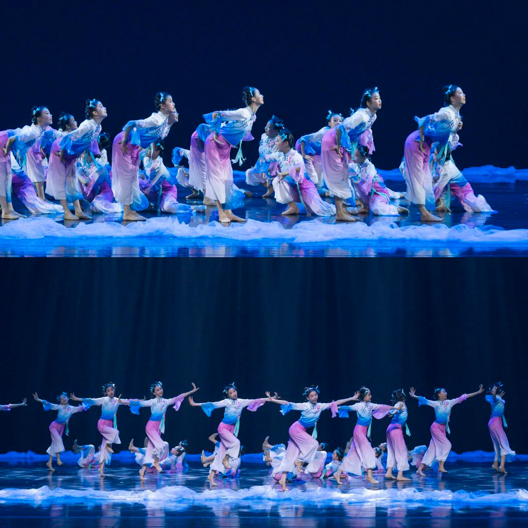 小桥流水我的家小荷风采舞蹈演出服儿童舞蹈服民族秧歌古典舞蹈服