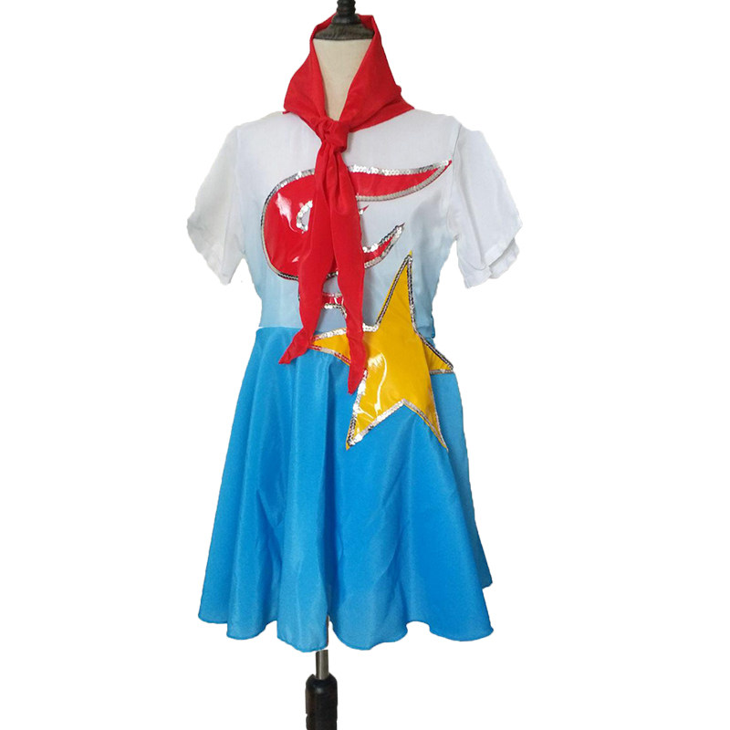 国庆六一儿童合唱服天蓝色舞蹈服