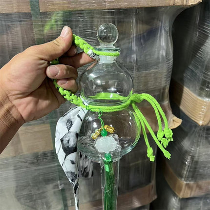 高档葫芦瓶密封泡酒玻璃酒瓶一斤装家用空瓶带手提流苏冷萃泡茶瓶