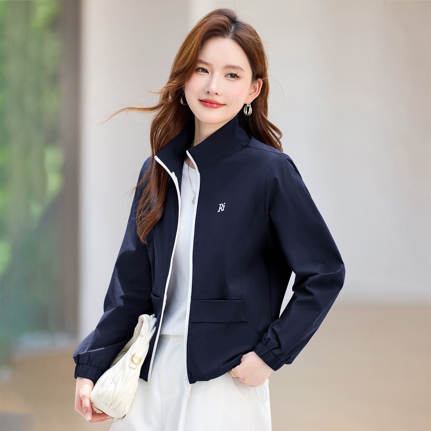 立领女士风衣外套夏季薄款夹克