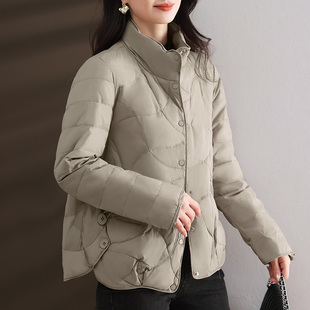 轻薄羽绒棉服内胆女款冬季2025新款秋冬今年流行短款洋气妈妈外套