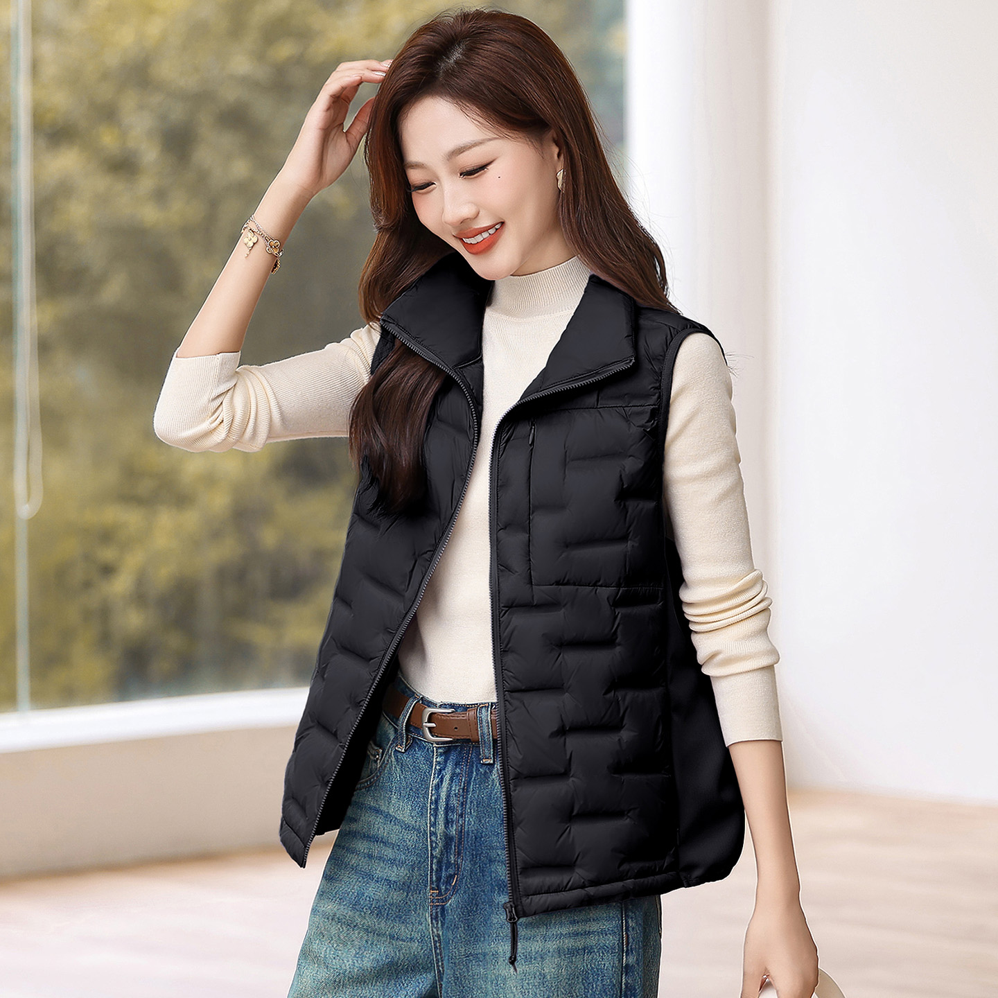 马甲羽绒服女冬季叠穿可外穿外套