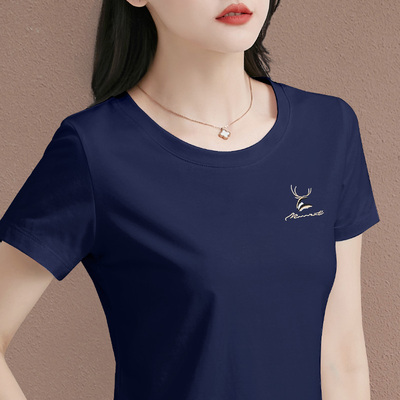 夏季修身上衣短袖t恤女