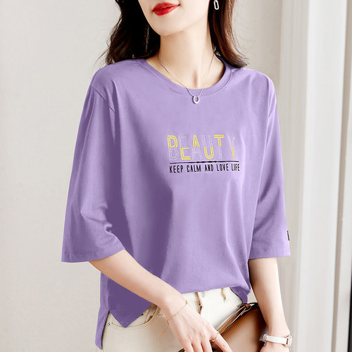 夏季新款七分袖t恤2025新款