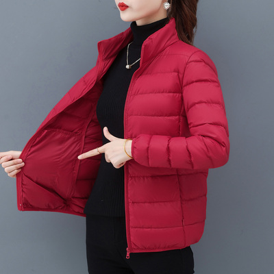 轻薄内胆立领羽绒服女鸭绒外套