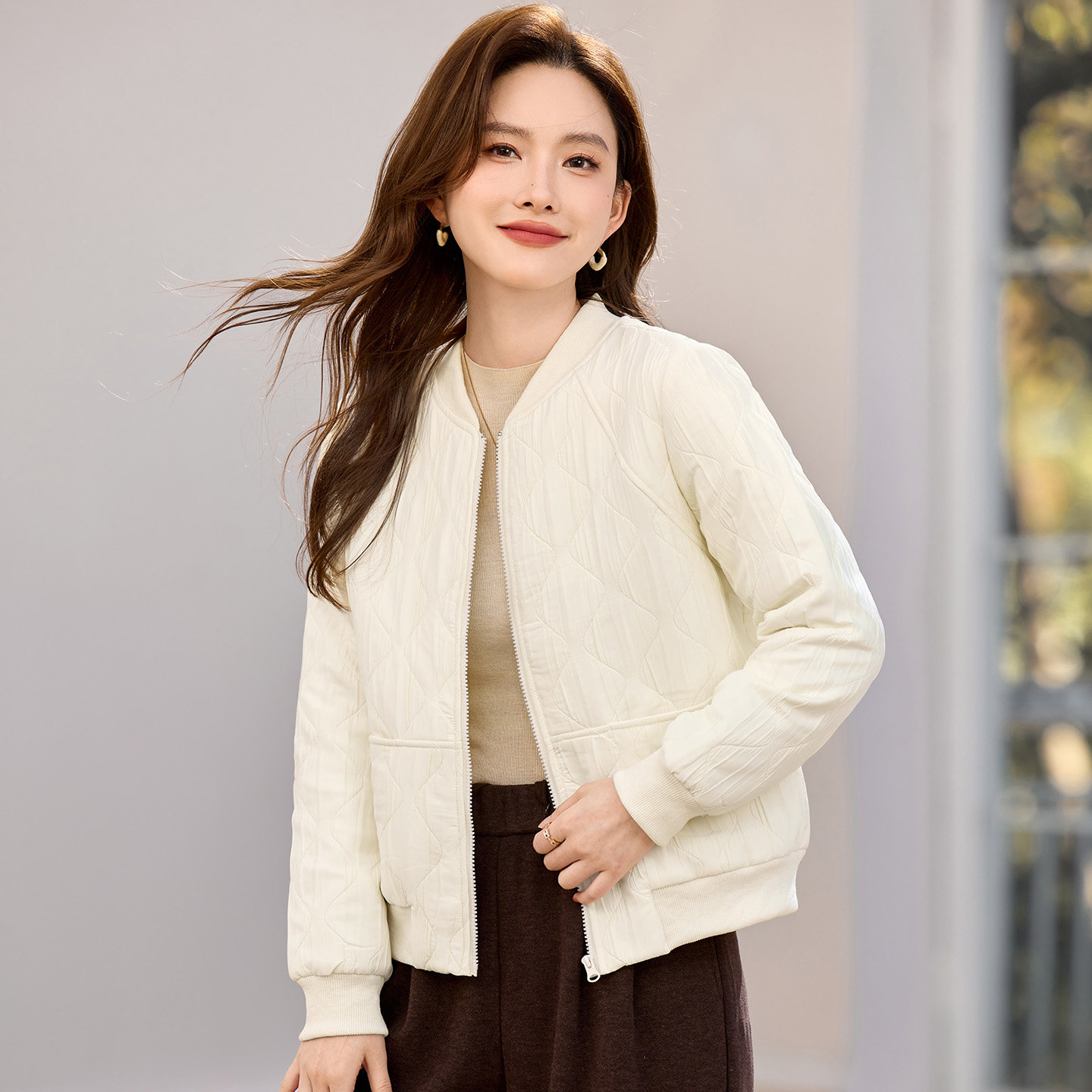 秋冬爆款加厚外套女2025年新款小个子女装休闲百搭棒球服短款上衣