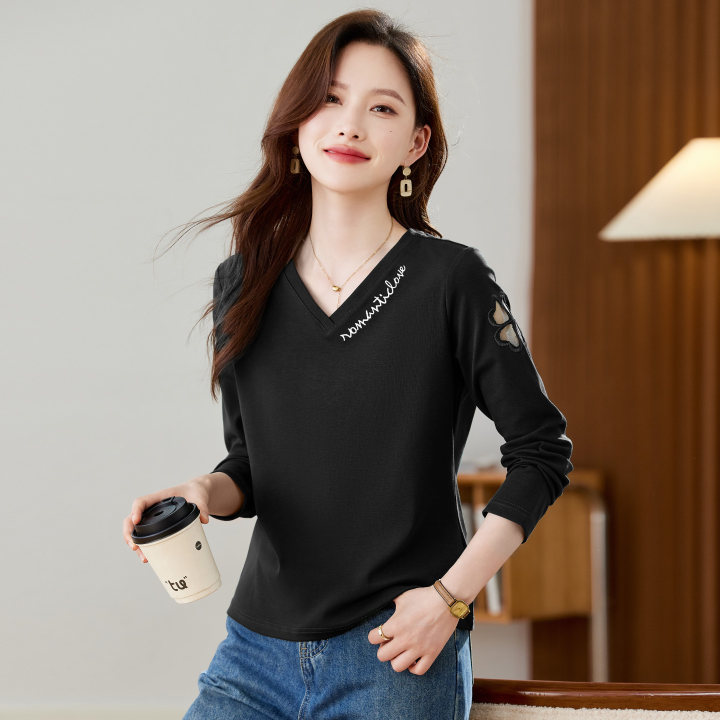 长袖t恤女春秋单穿可内搭打底衫