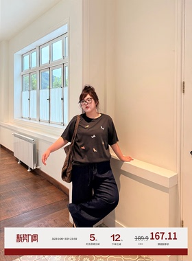 老章和小胖PONGKIKI莱赛尔垂垂裤薄款高腰垂感宽松休闲直筒阔腿裤