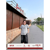 女 胖mm高腰显瘦直筒裤 老章和小胖PONGKIKI小煤球七分牛仔裤 夏季