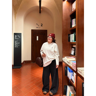 百搭显瘦休闲长裤 老章和小胖PONGKIKI加绒花花裤 冬季 女大码 香蕉裤