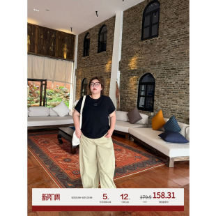 百搭显瘦全棉休闲裤 女大码 夏 长裤 老章和小胖PONGKIKI辣妹弯刀工装