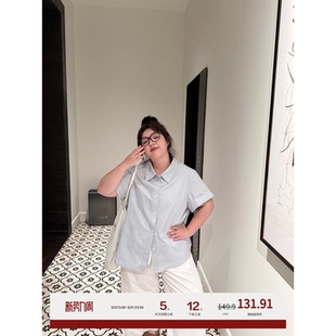 胖mm显瘦小衫 2025巨好看 上衣 衬衫 老章和小胖PONGKIKI极简翻袖