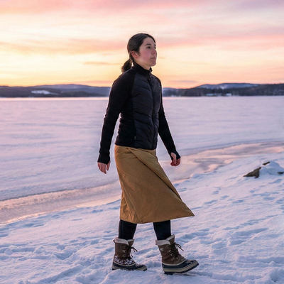 LUCKSTONE多挂点夹棉保暖裙子