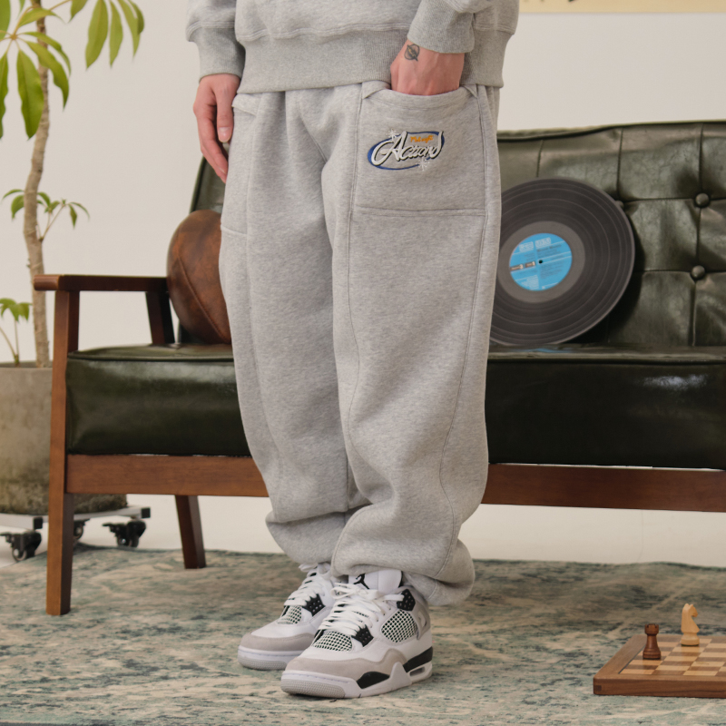 ACTIONS运动卫裤宽松束脚长裤男