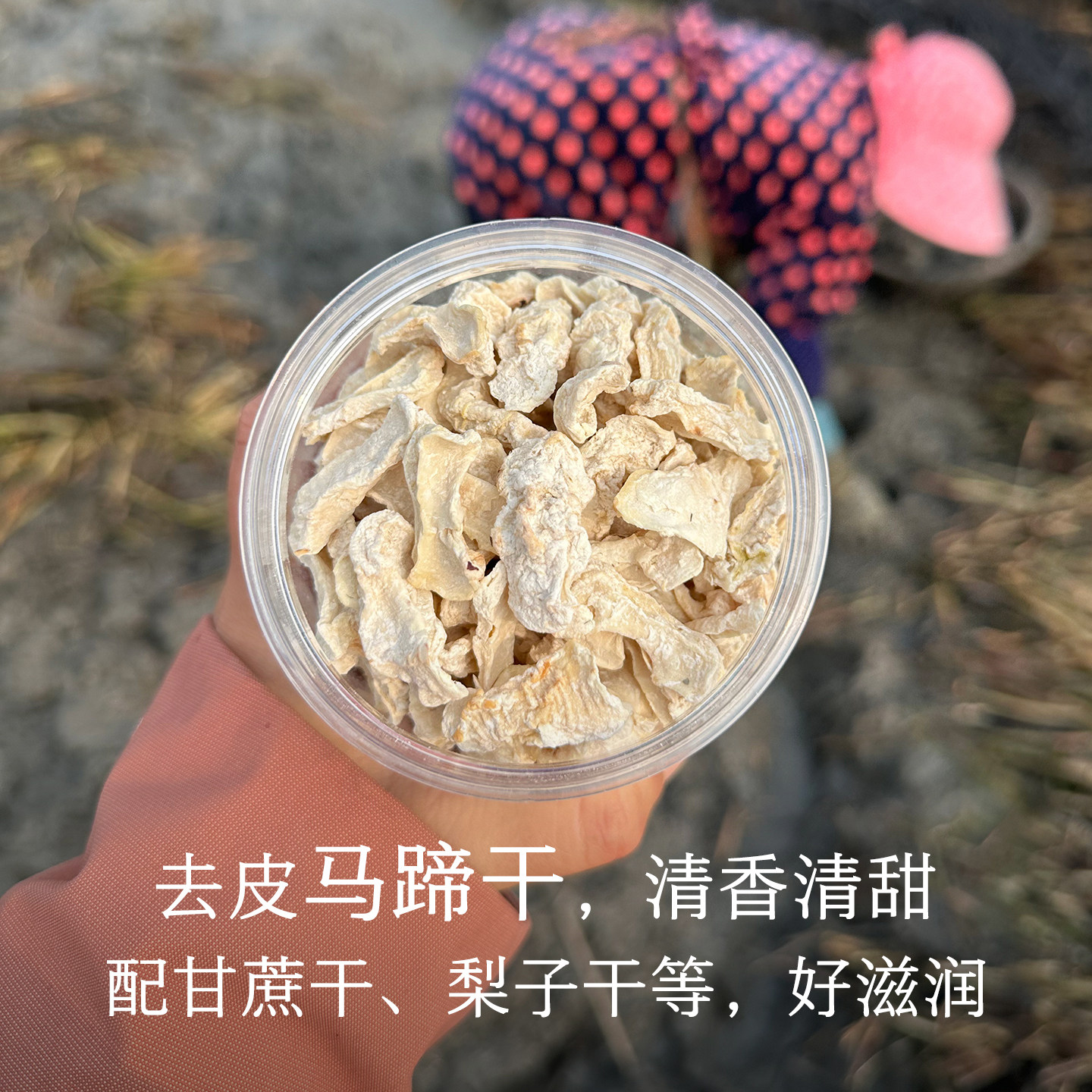 晚桔 马蹄干荸荠干 手工去皮不加糖 泡水养生茶 竹蔗马蹄煲汤食材