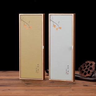 高档翻盖线香礼盒包装 线香小礼盒 10克单管双管线香空盒通用长款