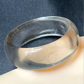 天然水晶手镯白水晶镯子加宽白水晶手镯日常礼物饰品内径58MM实图