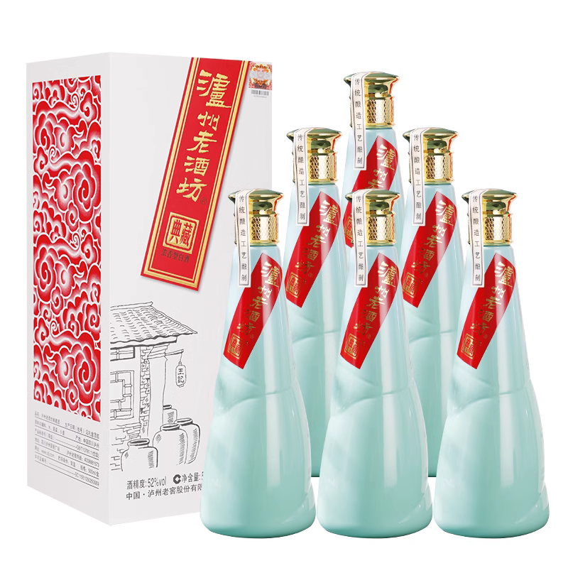 官旗正品：泸州老酒坊典藏酒 52度500ml*6瓶整箱 浓香型白酒送礼