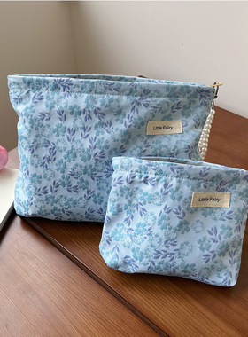 2026新款蓝色高级感便携旅行洗漱化妆包女大容量护肤品小号收纳袋