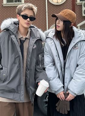 黄子弘凡NICEBAD原WORKSOUT连帽毛领派克羽绒棉服复古现货款