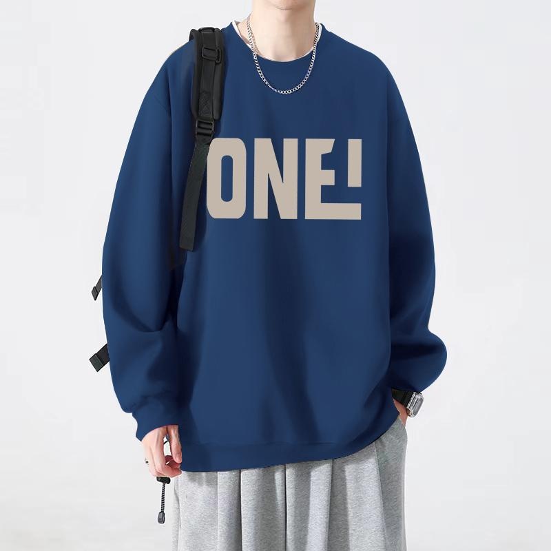 ins韩版百搭学生党青少年圆领大码秋冬季重磅休闲抗起球薄款卫衣